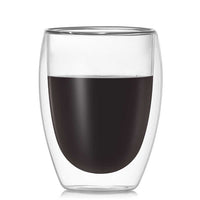 Vaso Mug Vidrio Transparente Doble Pared 350ml