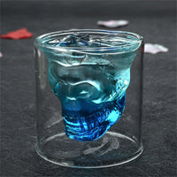 Vaso de Vidrio Doble Pared Calavera 250 ml
