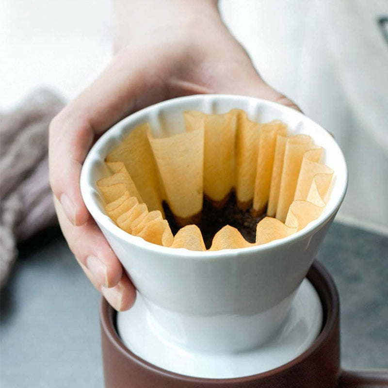 Filtros Papel Cafe Natural V60 Origami Kalita Blue Bottle Coffee Tamaño 02 x50u