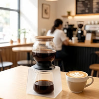 Cafetera Cold Brew y Dripper de Inmersion con Valvula para Cafe y Te