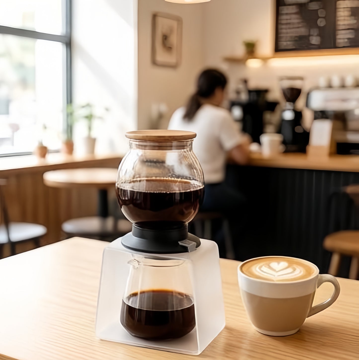 Cafetera Cold Brew y Dripper de Inmersion con Valvula para Cafe y Te