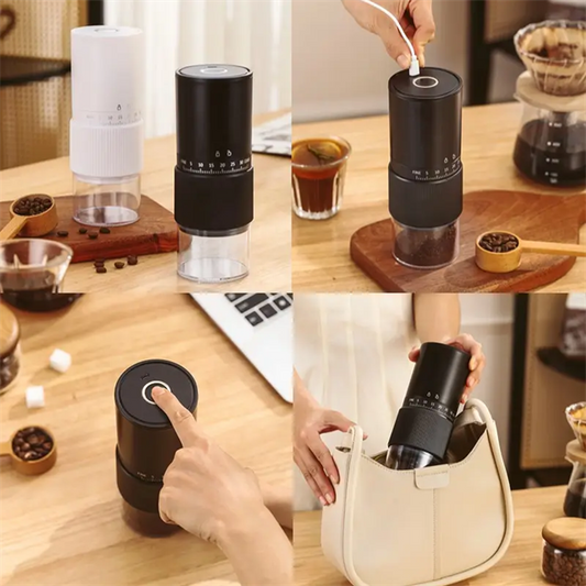 Molino Café Eléctrico Recargable con Fresas Cónicas de Cerámica