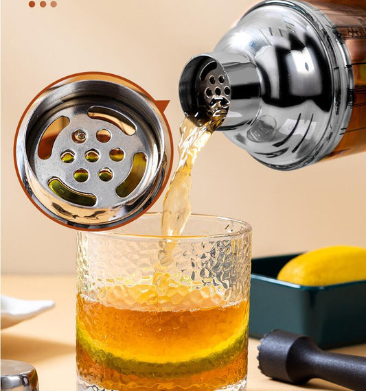 Vaso Coctelera Medidora de Vidrio Resistente Transparente