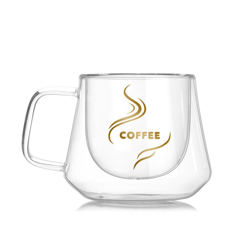 Vaso Pocillo Doble Pared COFFEE con Asa 200 ml