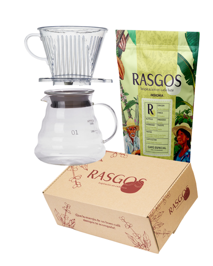 Set Cafetera Clever + Server + Cafe Especial Colombiano