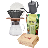 Kit Cafe Origami V60 Calentador Cuello Cisne Server