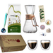 Kit Chemex 600ml | Chemex 600ml + Cafe Insignia + 2 Vasos doble fondo 80ml + Cuchara pinza + Caja tipo Regalo