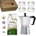 Kit Familiar Moka 9 Tazas | Moka 9 Tazas + 4 Vasos + Café Insignia 250 g + Caja Tipo Regalo