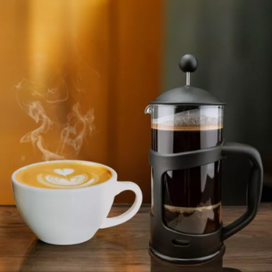 Kit Prensa Francesa 600ml | Prensa Francesa 600ml + Molino Manual + Café Insignia + Cuchara-Pinza + Chocolatina de Cacao + Caja de Regalo