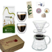 Kit V60 para Compartir | Cafetera V60-02 + 2 Vasos de Doble Fondo 80 ml + Server 01 + Café Insignia + Caja Tipo Regalo