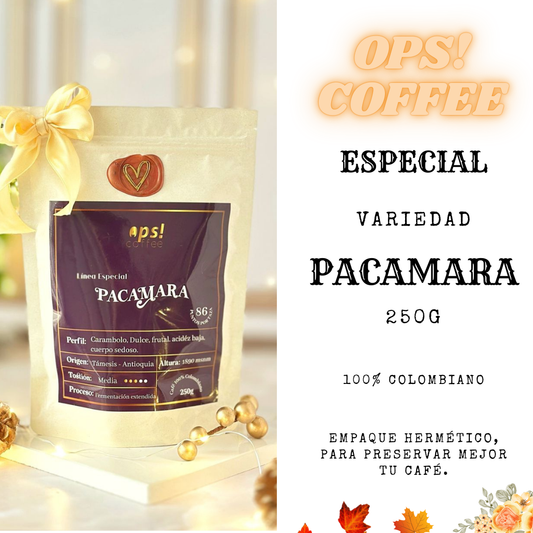 Cafe de Especialidad Premium Ops! Coffe Edicion PACAMARA