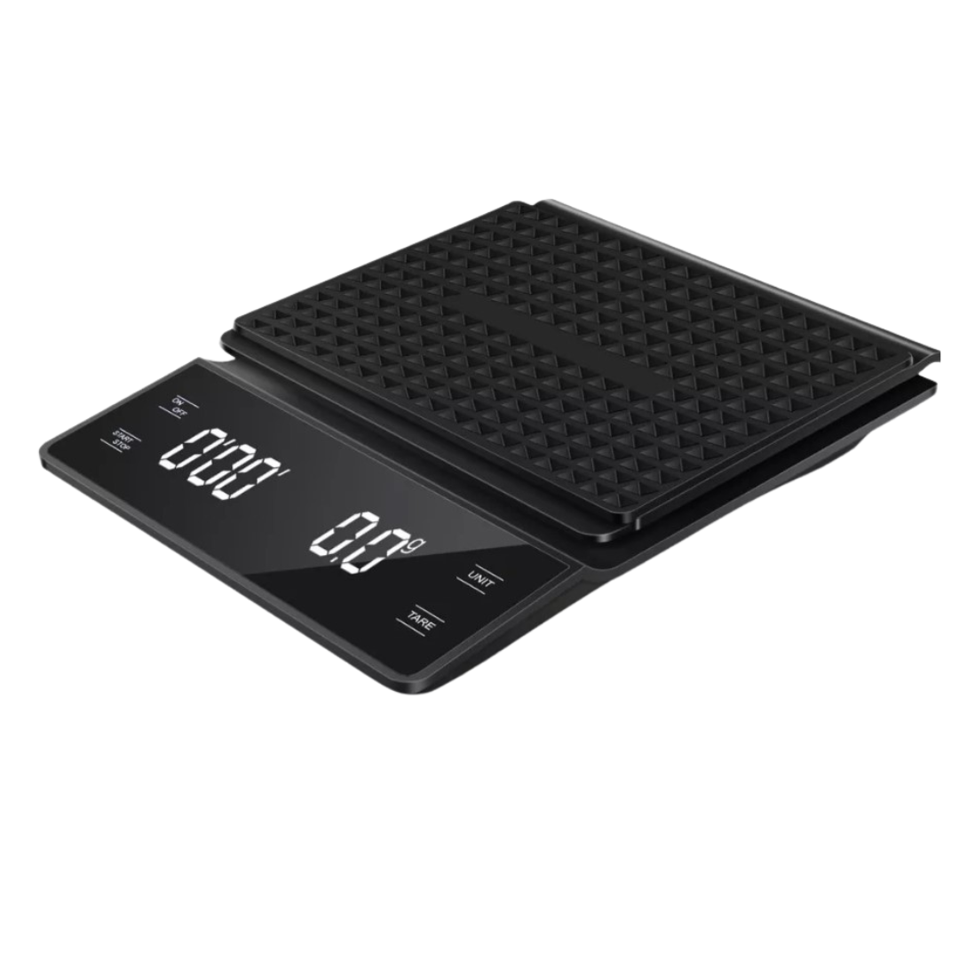 Gramera Pro Bascula Negra LED Temporizador