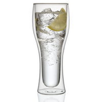 Vaso Cristal Borosilicato Diseño Moderno 350ml Doble Pared
