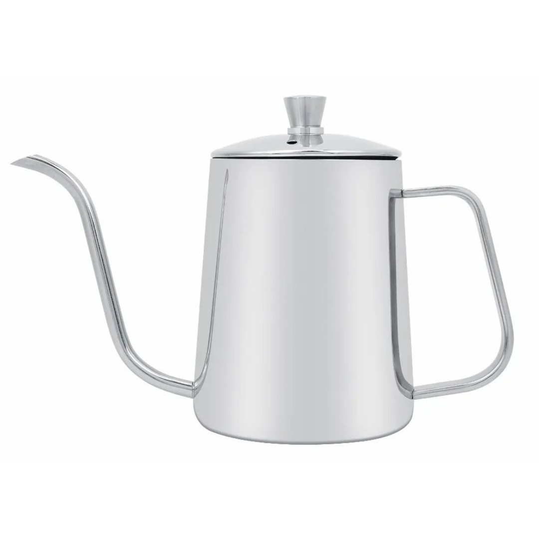 Jarra Cuello de Ganso Tetera Acero Inoxidable Plata 600ml