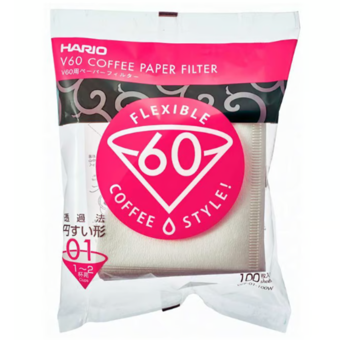 Filtros Originales Hario V60 -01 x 100uds Blancos