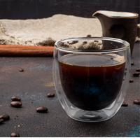 Vaso Doble Fondo Cristal Borosilicato 80ml