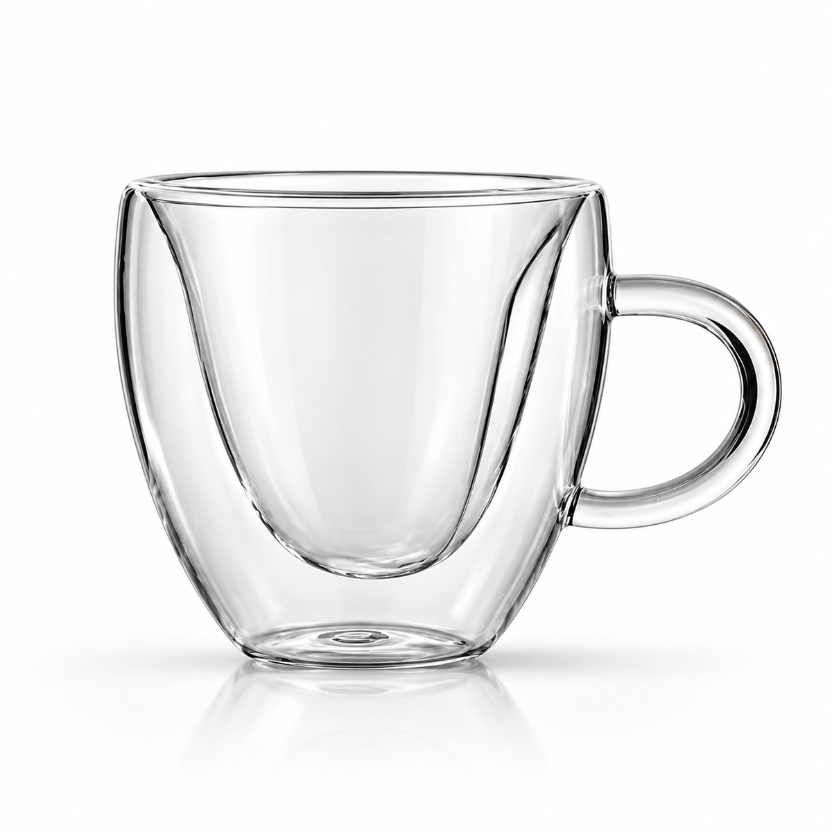 Vaso de Vidrio Borosilicato Corazón 250Ml Doble Pared