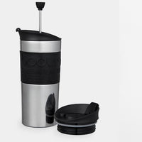 Termo Prensa Bodum Viajero Negra Acero Inoxidable 450ml
