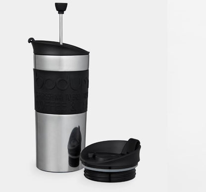 Termo Prensa Bodum Viajero Negra Acero Inoxidable 450ml