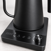 Tetera Eléctrica Cuello de Cisne con Control de Temperatura 1Litro Negra