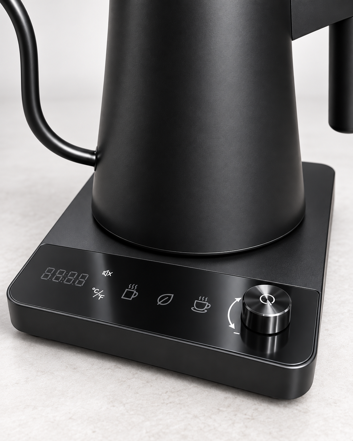 Tetera Eléctrica Cuello de Cisne con Control de Temperatura 1Litro Negra