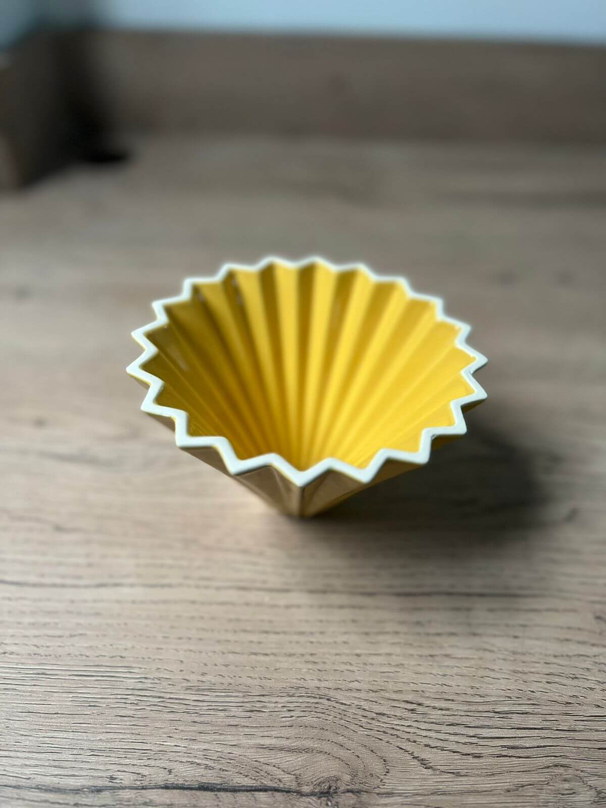 Eleva tu ritual de café con el V60 Origami. Este gotero de cerámica tallado en porcelana te permite crear obras maestras con tu café. Prepara de manera profesional de 1 a 4 tazas, sumergiéndote en una experiencia única de filtrado y sabor.