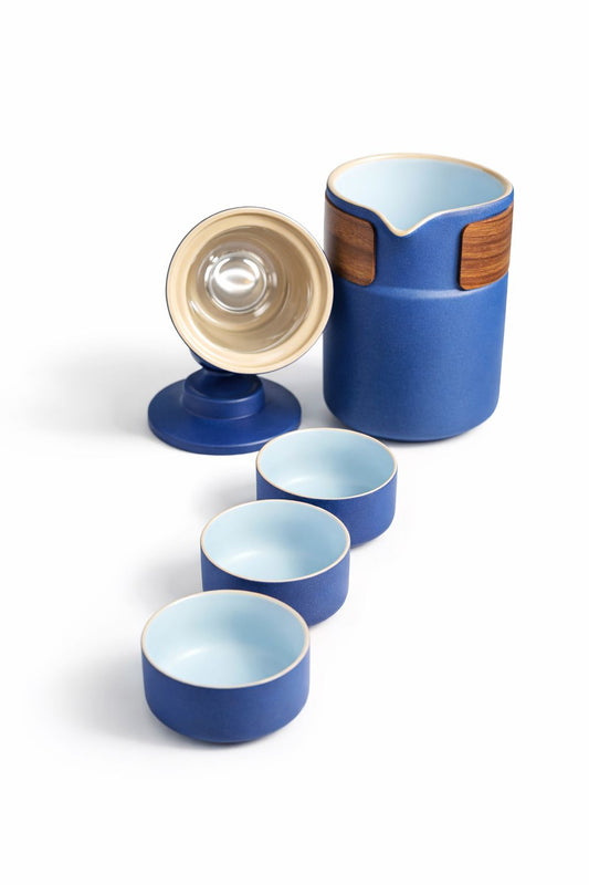 Kit Set Tetera Infusor Te Ceramico Viajero