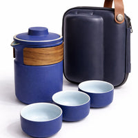Kit Set Tetera Infusor Te Ceramico Viajero