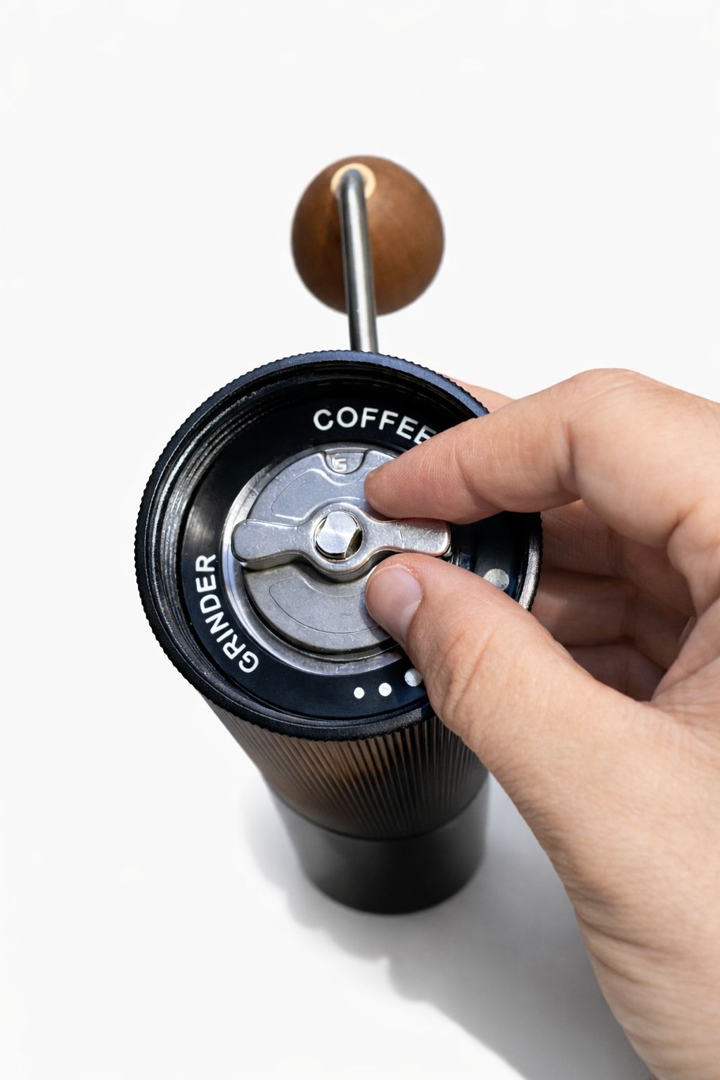Moledor de Cafe Trinidad Negro Acero Inoxidable Manual Profesional