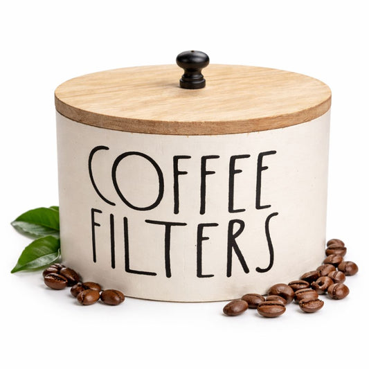 Soporte Almacenar Filtro Papel Cafe Origami Madera