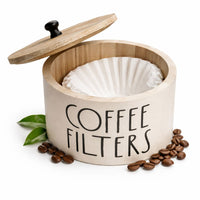 Soporte Almacenar Filtro Papel Cafe Origami Madera