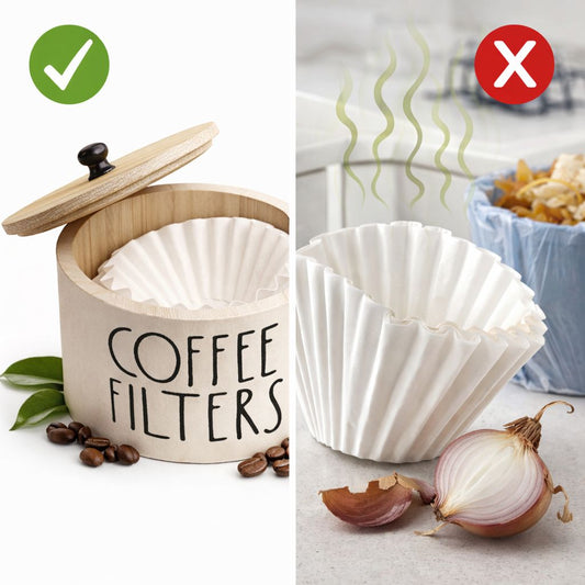 Soporte Almacenar Filtro Papel Cafe Origami Madera