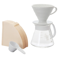 Kit V60 Hario Ceramica 02 con Jarra Server y Filtros | Cafe Filtrado