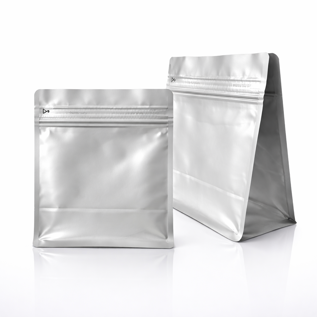 Bolsa Plata 250g para Cafe con Valvula y Cierre Tri Laminada