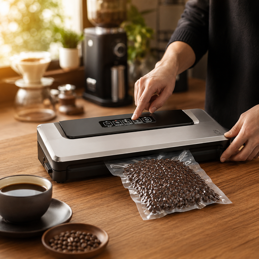 Maquina Empacadora Selladora al Vacio Multifuncional para Cafe y Alimentos