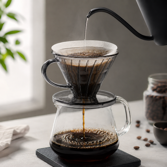 Metodo de Goteo Dripper V60 Clear Black 1 a 6 tazas