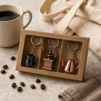 Pack x3 Llaveros de Café Surtidos | Regalo para Coffee Lovers
