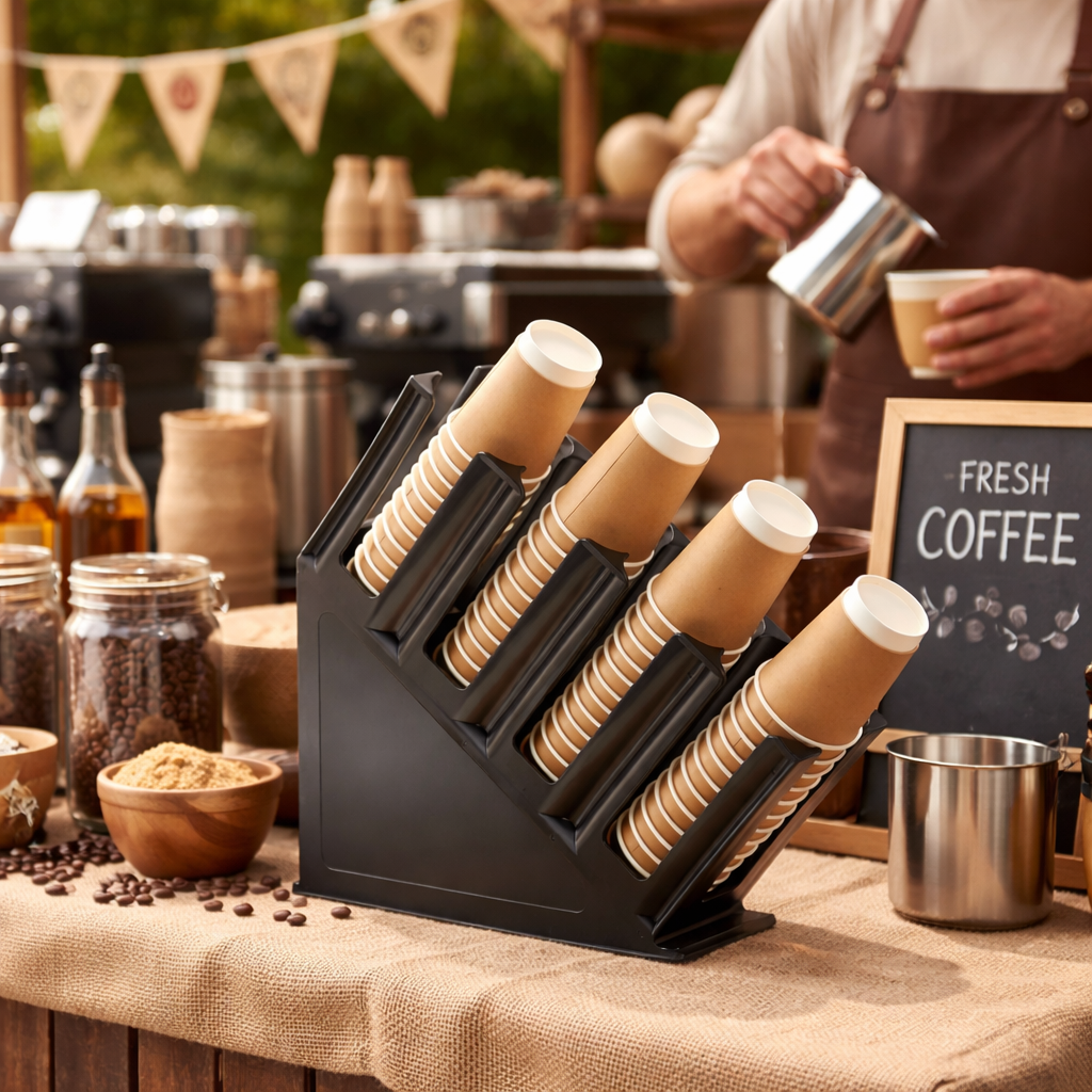 Dispensador Organizador de Vasos Desechables para Café
