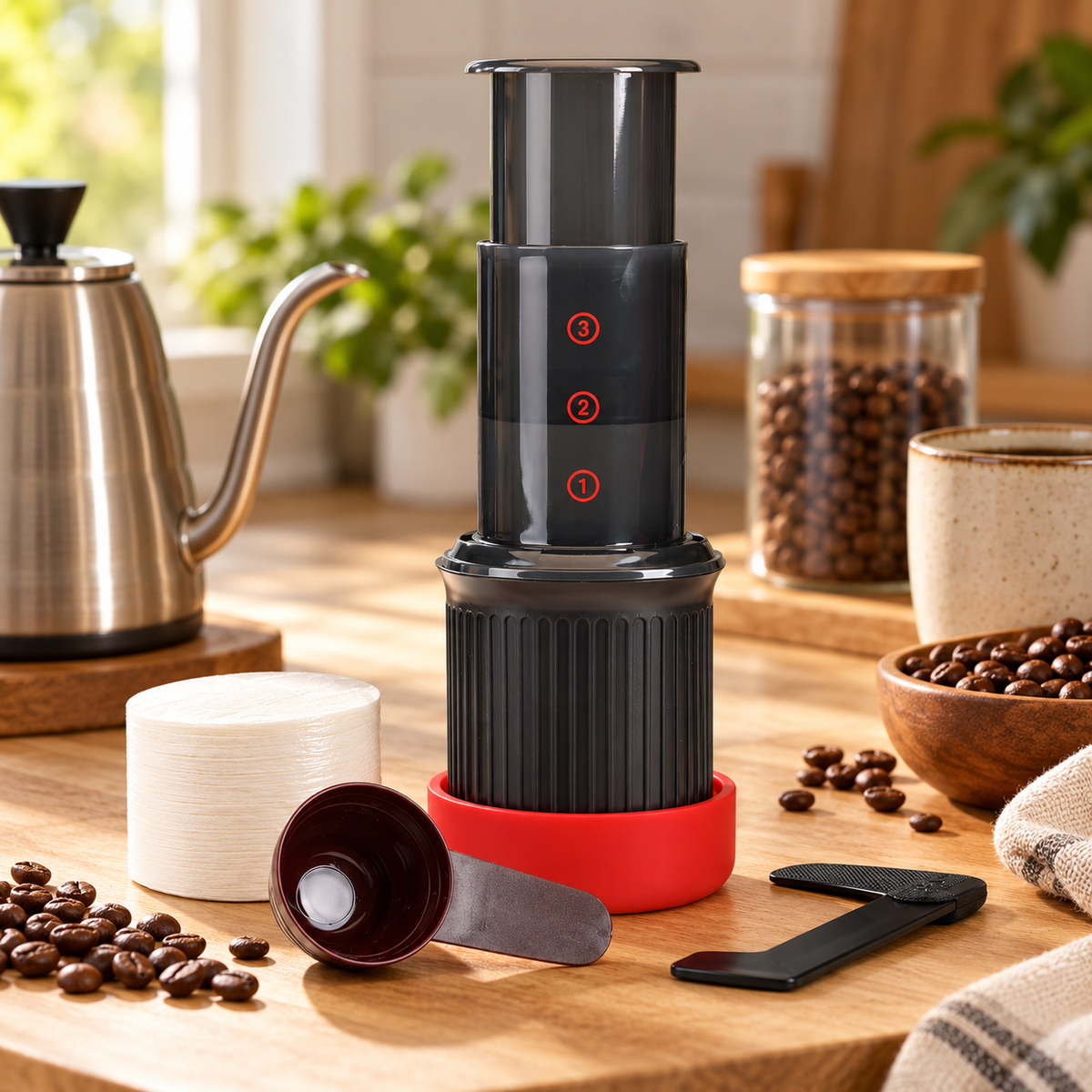 Cafetera Portatil de Presion Tipo Metodo AeroPress Go