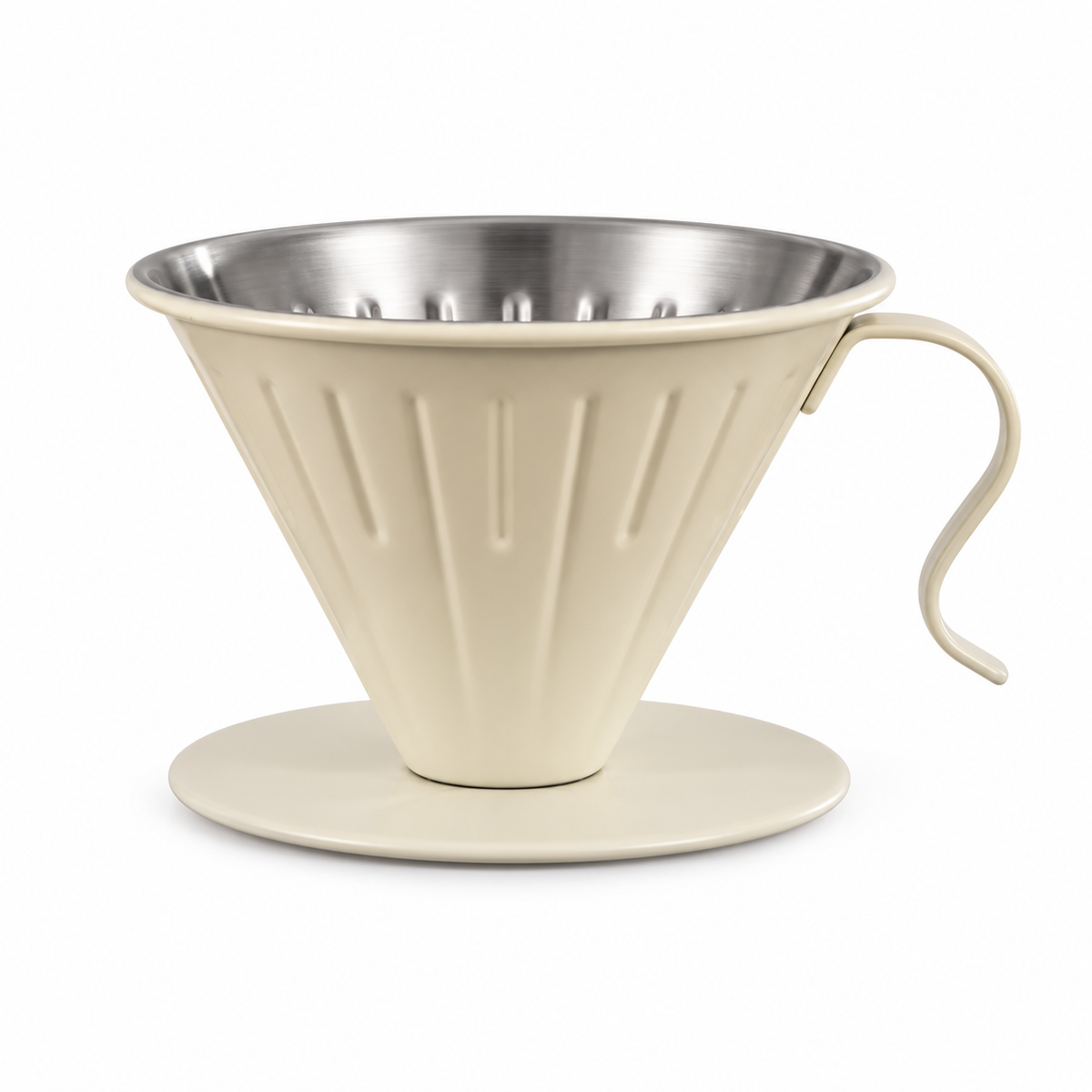 Cafetera Metodo Dripper V60 Acero Crema