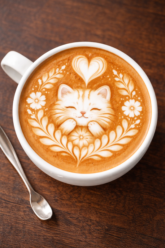 Lapiz de Arte Latte Doble Punta con Mango de Madera  Estuche Metalico Barista