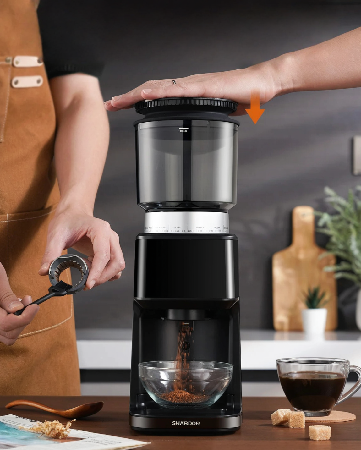 Molino Electrico SHARDOR Cónico Para Expreso en Hogar y Tiendas