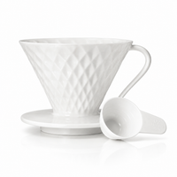 Kit V60 Ceramica Blanco 02 con Cuchara Medidora