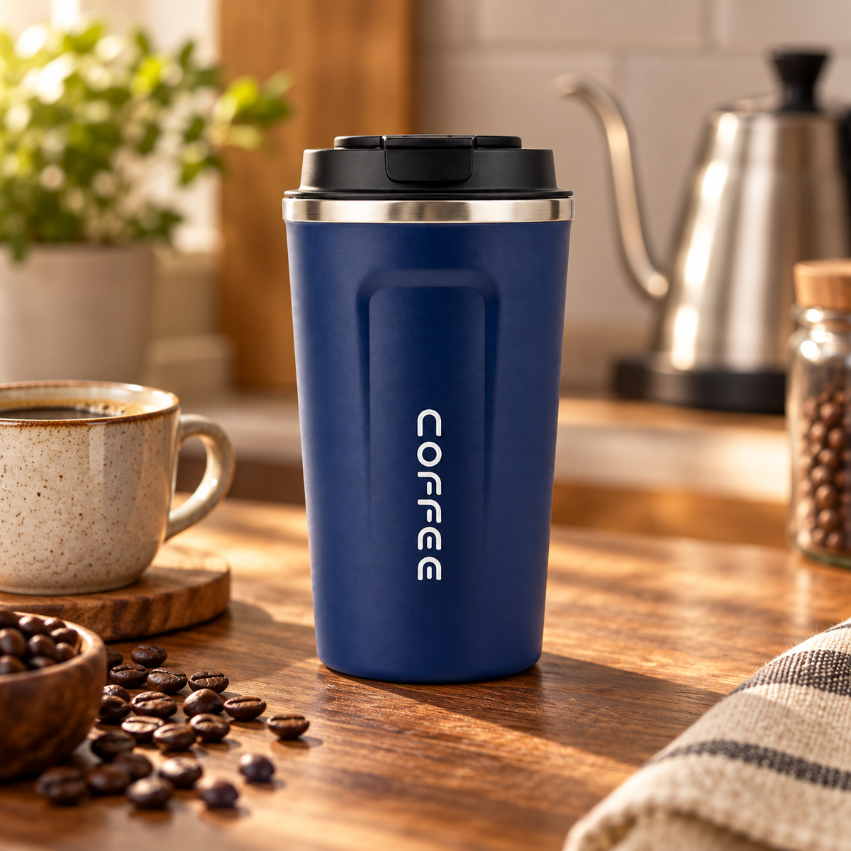 Vaso Termico Hermetico Azul 510 ml | Cafe para Llevar