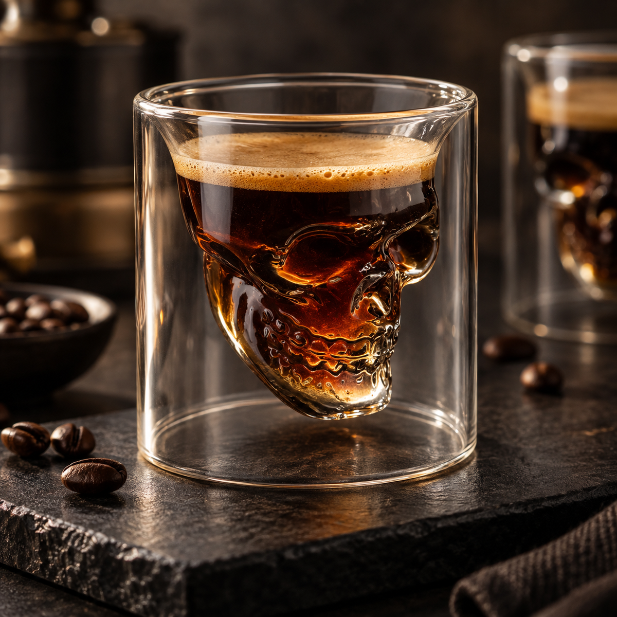 Vaso Calavera 3D de Borosilicato 75 ml
