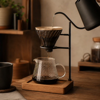 Soporte para V60 y Drippers con Base de Madera