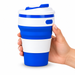 Vaso Plegable de Silicona 350 ml con Tapa Reutilizable y Portatil
