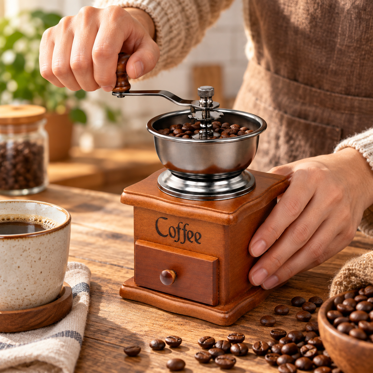 MOLINO MANUAL CAFE MADERA CLARO 25G VINTAGE