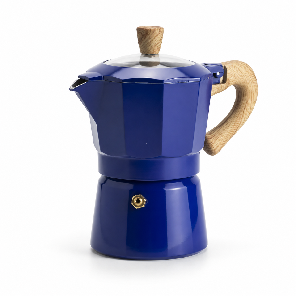 Cafetera Italiana Moka 6 Tazas Azul – Cafe Intenso Tipo Espresso