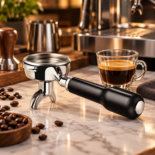 Portafiltro Doble Salida 58 mm para Maquina Espresso